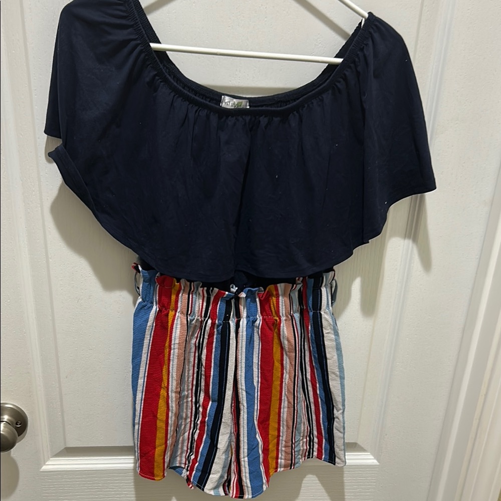 LA Gypsy Striped Multicolor Women's romper L